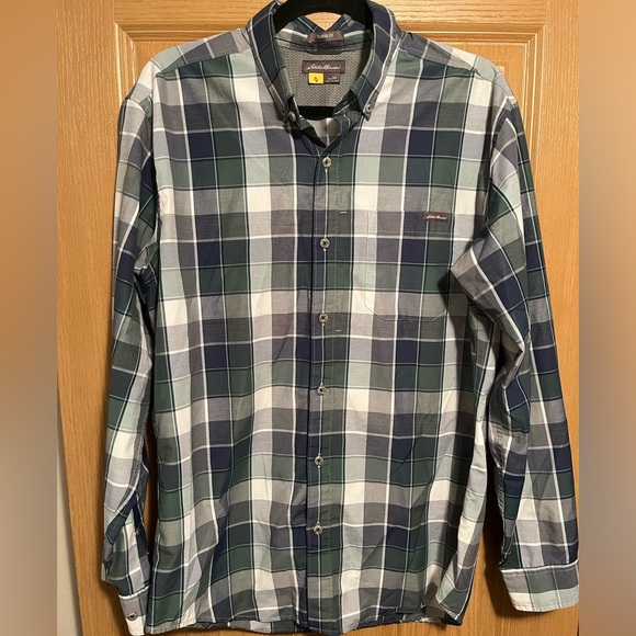 Eddie Bauer Travex Shirt Men's Long Sleeve Plaid Button Down Shirt - Picture 1 of 10